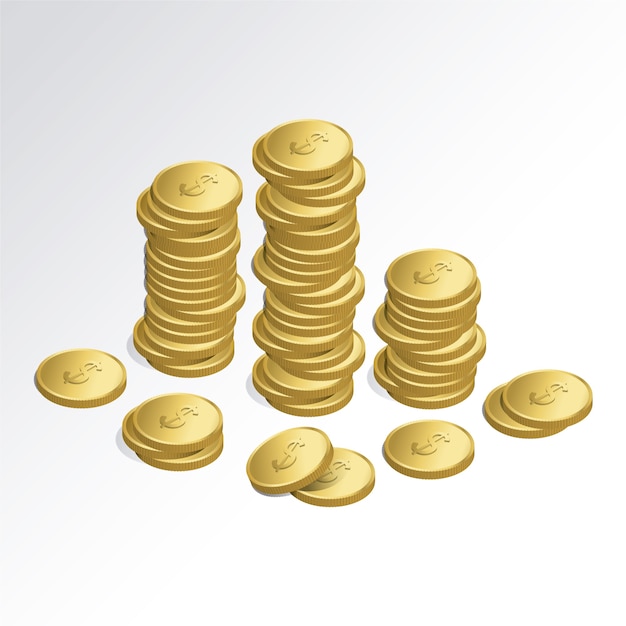 Free vector coins design background