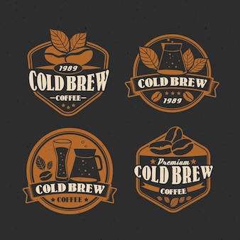 Cold brew coffee labels collection