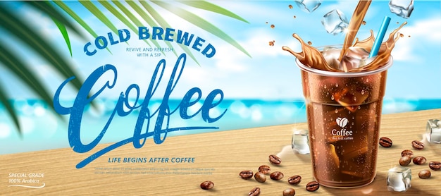Cold brewed coffee banner