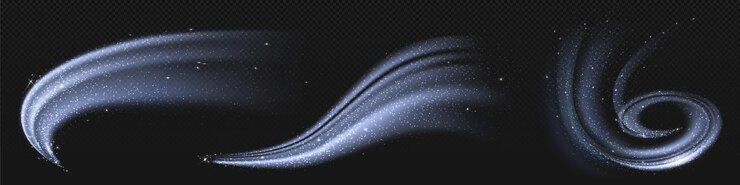 Free Vector cold wind swirl effect snow with blizzard vector