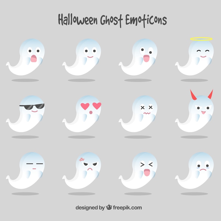 무료 Vector colección de fantasmas