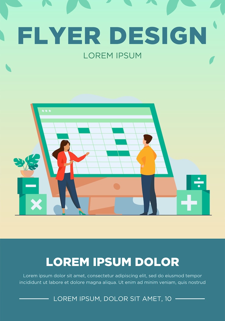 Free Vector colleagues discussing accounting statistics report using software vector illustration. bookkeeping and audit for annual and financial reporting concept for business presentation slides