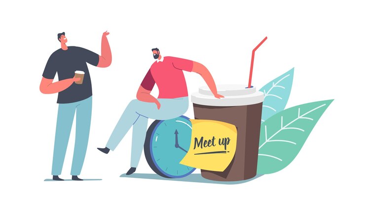 Free Vector colleagues meetup illustration