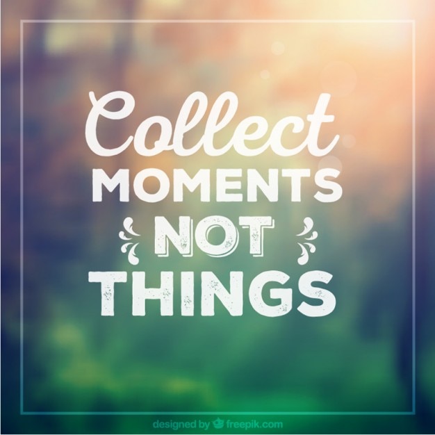 Free vector collect moments not things