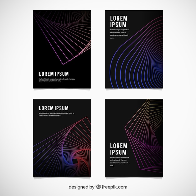 Free vector collection of abstract covers