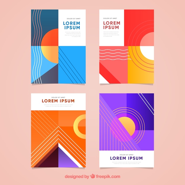 Free vector collection of abstract covers