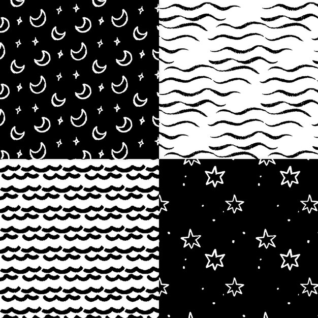 추상 그려진 된 패턴의 컬렉션