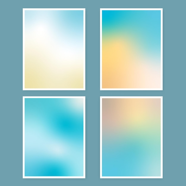 Free vector collection of abstract gradient covers
