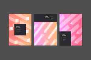 Free vector collection of abstract gradient covers