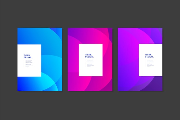 Free vector collection of abstract monochromatic covers