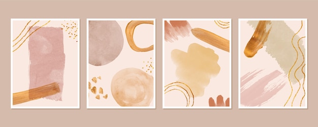 Collection of abstract watercolor covers