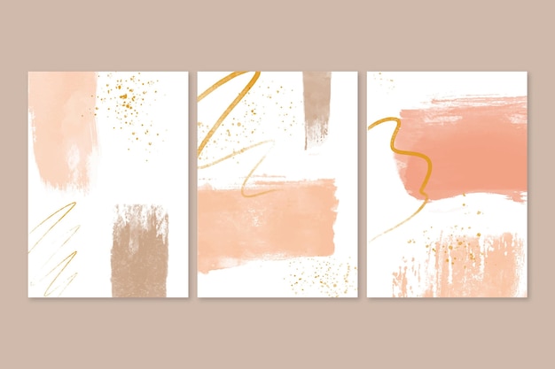 Free vector collection of abstract watercolor shapes covers