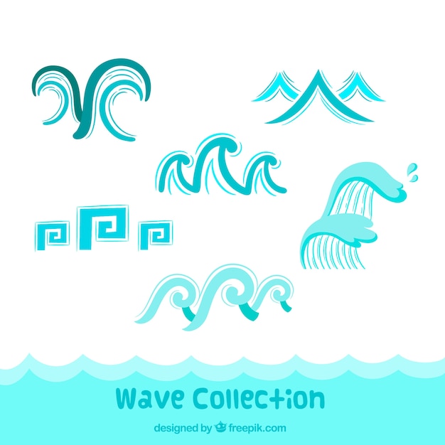 Collection of abstract waves