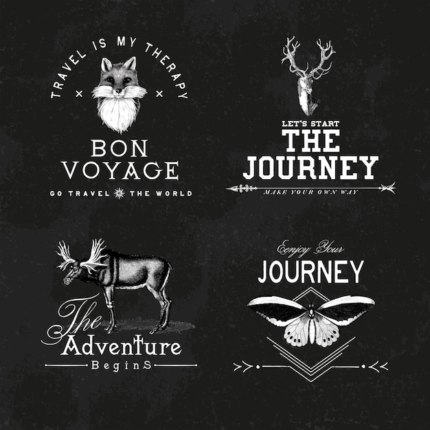 Free vector collection of adventure logo design vectors