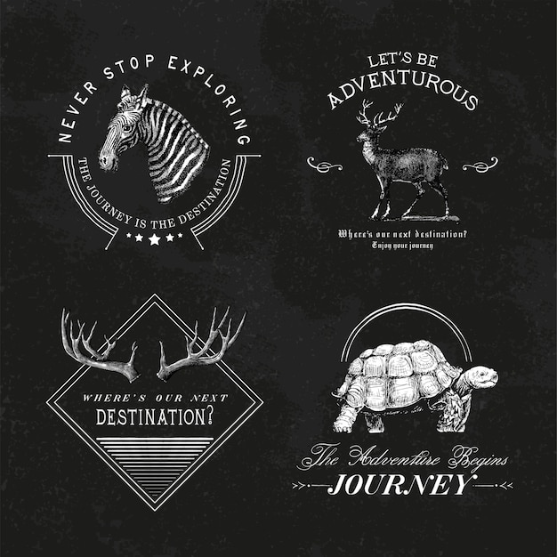 Free vector collection of adventure logo design vectors