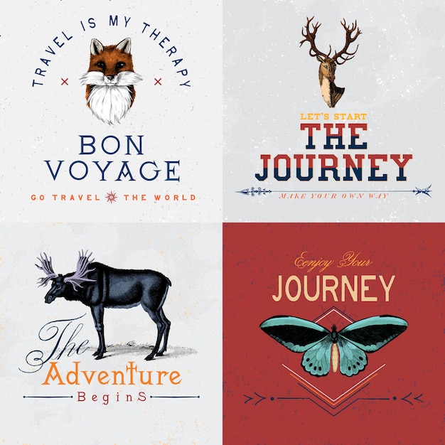 Free vector collection of adventure logo design vectors