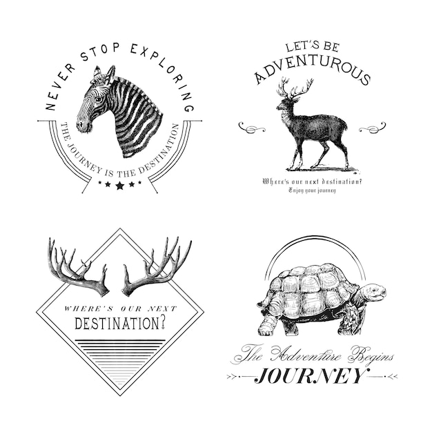 Free vector collection of adventure logo design vectors