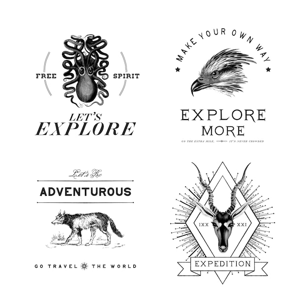 冒険ロゴデザインベクターのコレクション