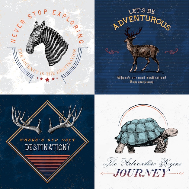 Free vector collection of adventure logo design vectors