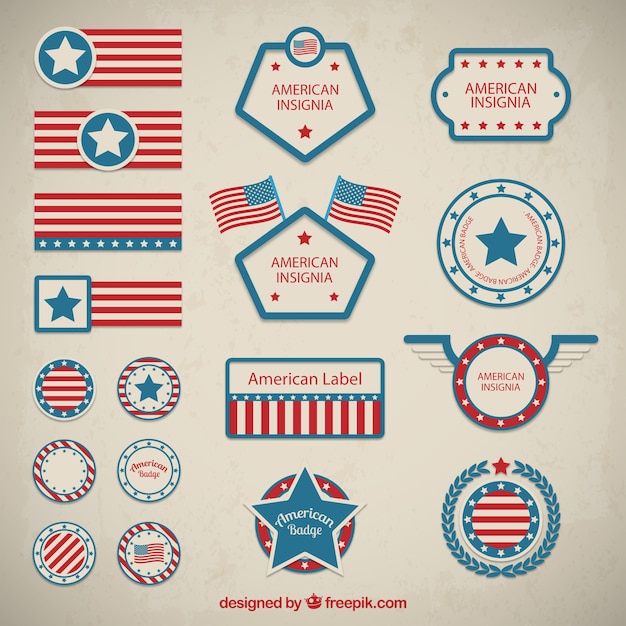Free vector collection of american badges