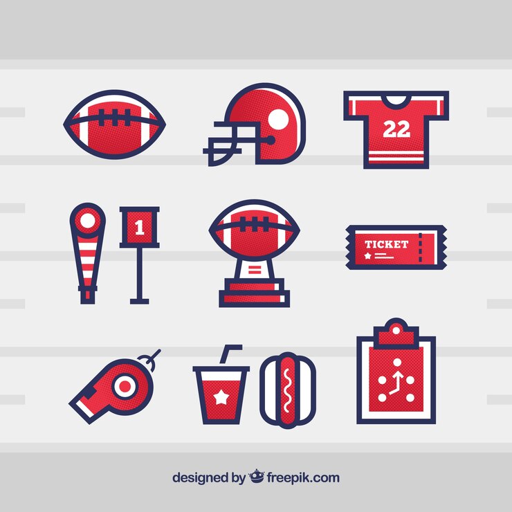 Free Vector collection of american football elements