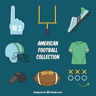 Collection of american football items