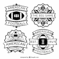 Free vector collection of american footballl badges with great designs