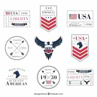 Free vector collection of american labels