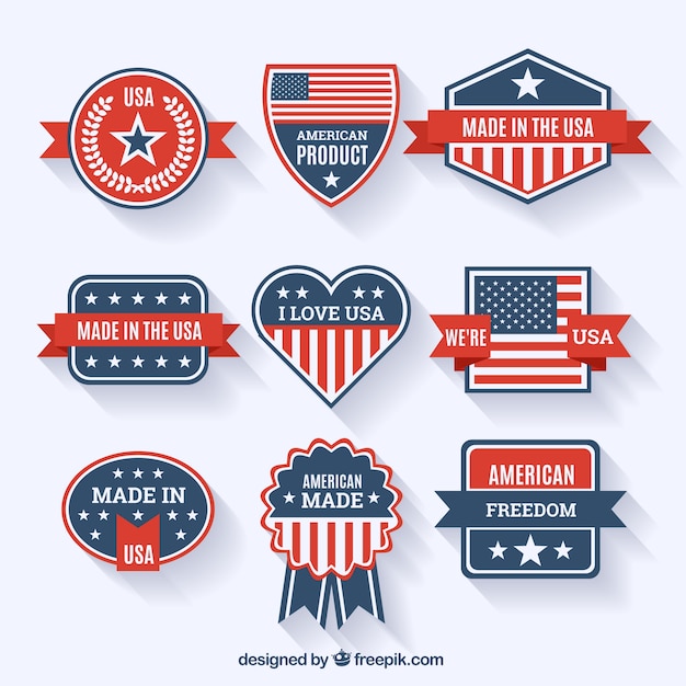 Free vector collection of american labels