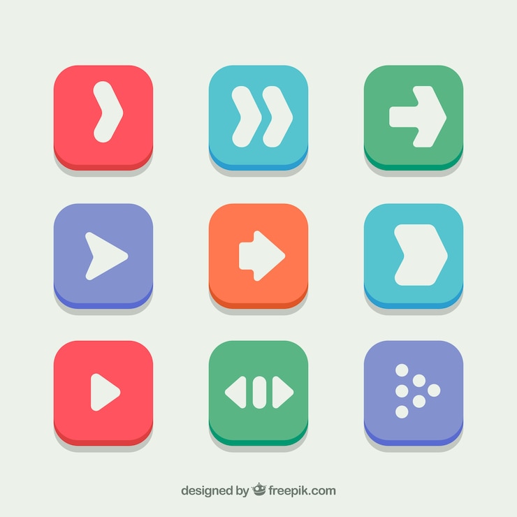 Free Vector collection of arrow icons in flat design
