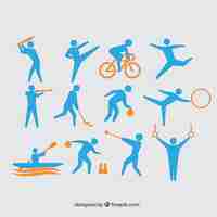 Free vector collection of athletes