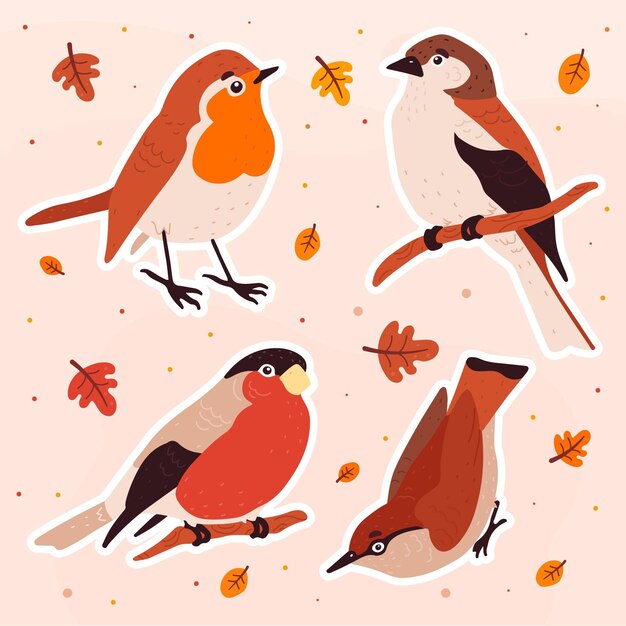 Free Vector collection of autumn forest animals