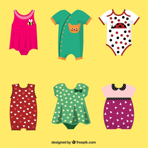 Collection of baby clothes