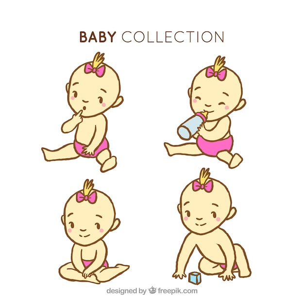 Collection of baby girls