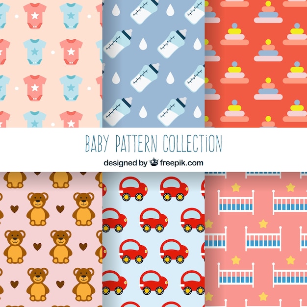 Free vector collection of baby patterns