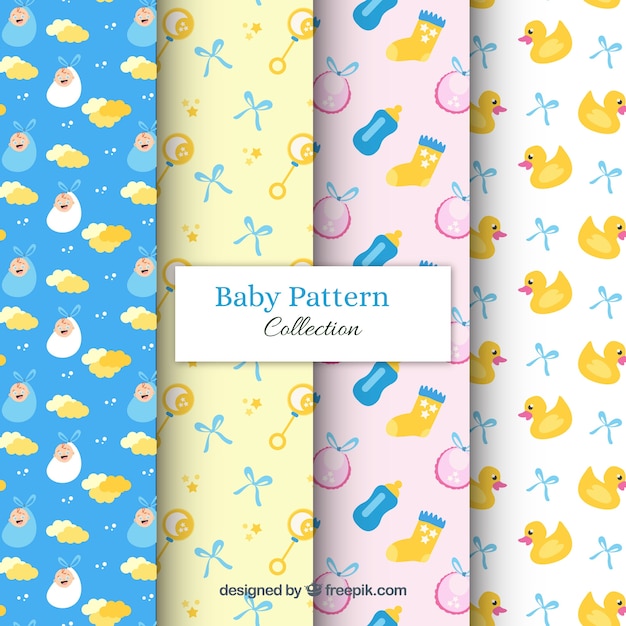 Free vector collection of baby patterns