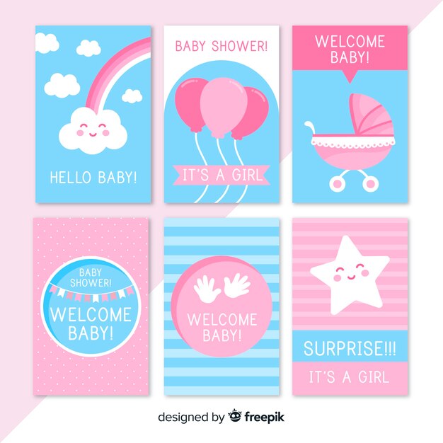 Collection of baby shower cards