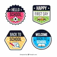 Free vector collection of back to school badges