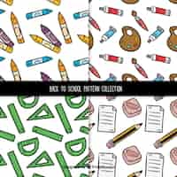 Free vector collection of back to school patterns