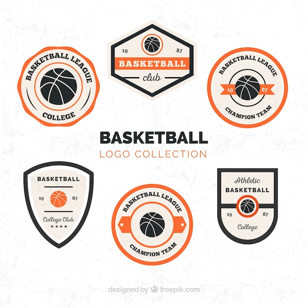 Free vector collection of basketball logos