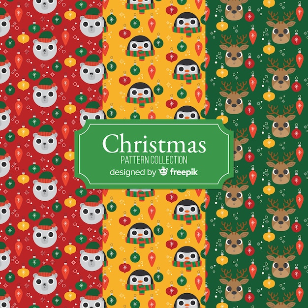 Collection of beautiful christmas patterns