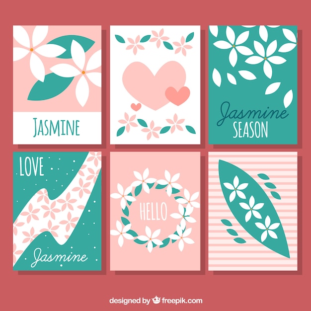 Collection of beautiful jasmine card