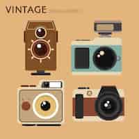 Free vector collection of beautiful retro camera