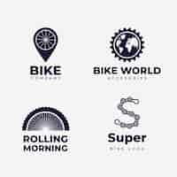 Vettore gratuito raccolta di modello di logo di bici