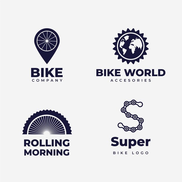 Коллекция шаблонов логотипа велосипеда
