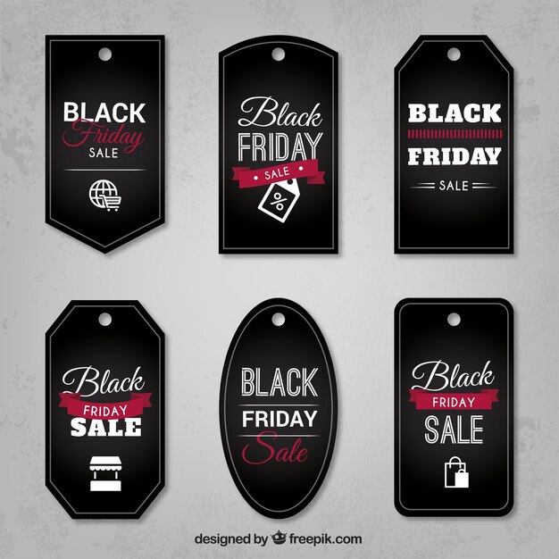 Collection of black friday labels