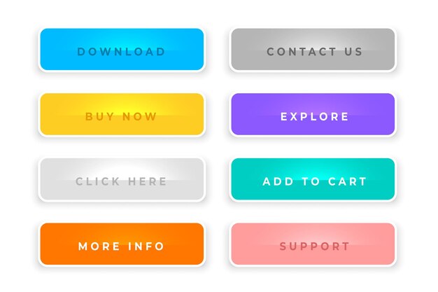UIUX 앱에 대한 빈 웹 버튼 아이콘 컬렉션