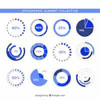 Free vector collection of blue graphic
