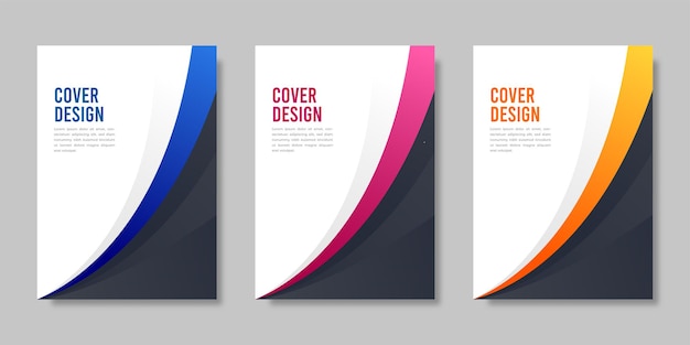 A collection of book cover brochure designs with elegant and colorful designs