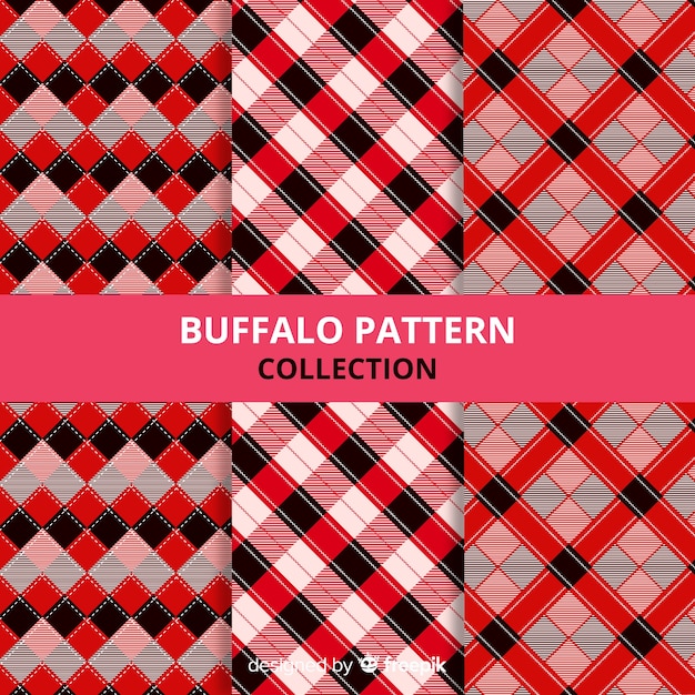 Free vector collection of buffalo pattern